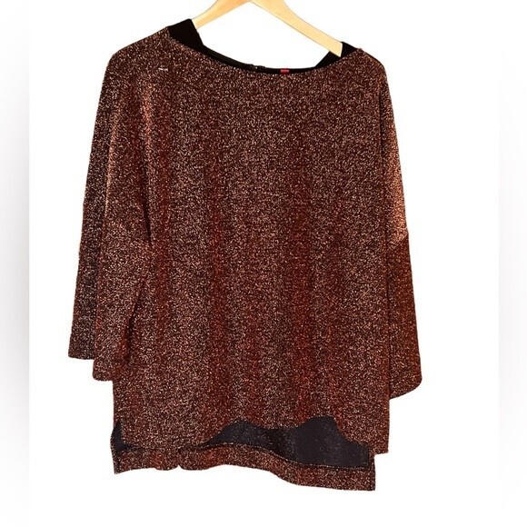 IC Collection by Connie K Rust Black Metallic Bate Size L - Picture 1 of 15
